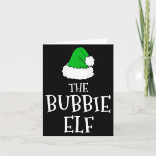 Family The Bubbie Elf Christmas Matching Pajama Fu Card