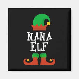 Family The Nana Elf Christmas Matching Pj Pajama X Magnet
