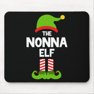 Family The Nonna Elf Christmas Matching Pajama Pj Mouse Pad