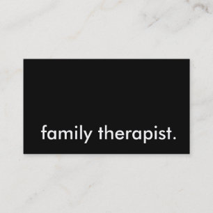 family therapist. business card