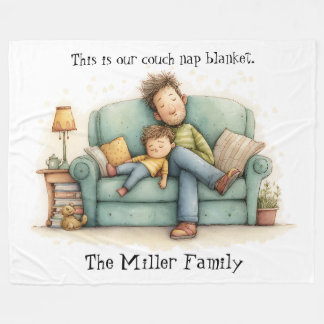 Family "This Is Our Couch Nap Blanket" Throw Fleece Blanket