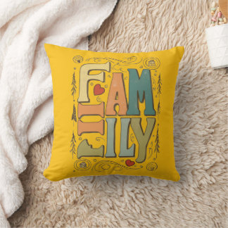 Family Throw Pillow – Heartfelt Gift for Mom & Dad