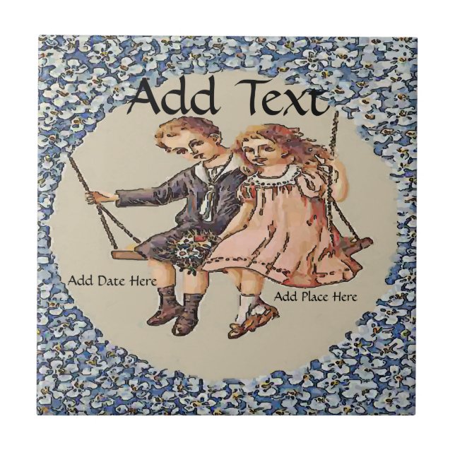 Family Tile, Dutch Look, Personalize Tile (Front)