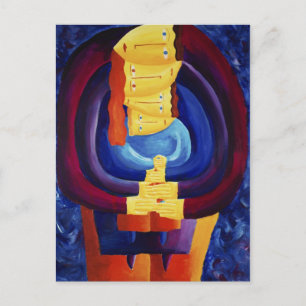 Family Together Modern Portrait Painting Art Postcard