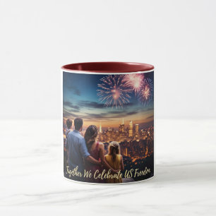 Family "Together We Celebrate US Freedom" Firework Mug