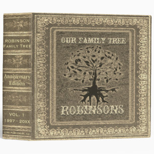 Family Tree   Antique Gold Album or Scrapbook Binder