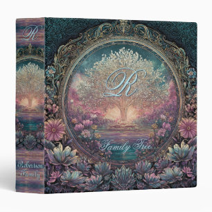 Family Tree   Antique Vintage Floral Pastel Look Binder