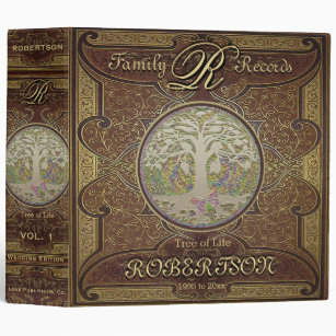 Family Tree   Antique Vintage Leather Book Look Binder