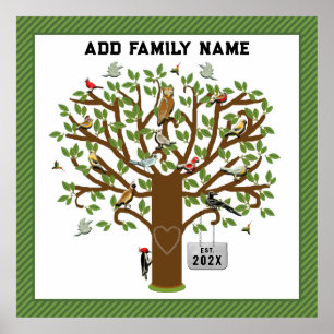 family tree art poster