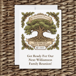 Family Tree Barbecue Picnic Family Reunion Invitation