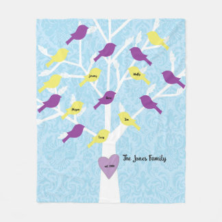 Family Tree Blanket Personalized