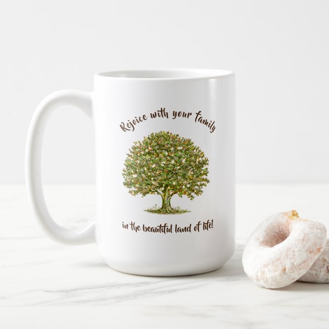 Family tree coffee Mug, family tree mum gift Coffe Coffee Mug (With Donut)