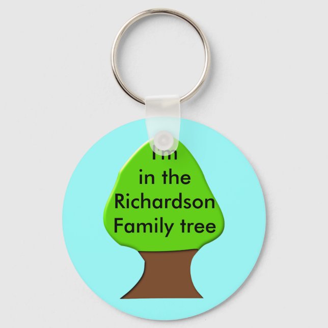 Family Tree Customizable Keychain (Front)