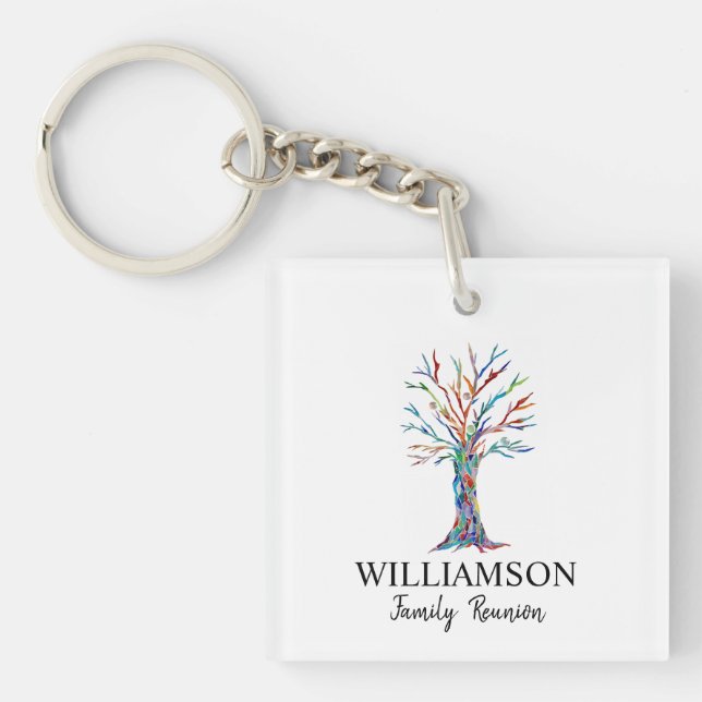 Family Tree Family Reunion Keychain (Front)