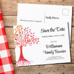 Family Tree family Reunion Save The Date Announcement Postcard<br><div class="desc">Send a Save the Date for the upcoming family reunion with this unique announcement postcard. It features a watercolor family tree and stylish typography. Easily customizable. Add a message to the back of the postcard. Use the Design Tool to change the text size, style, or colour. As we create our...</div>