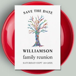 Family Tree Family Reunion Save The Date Card