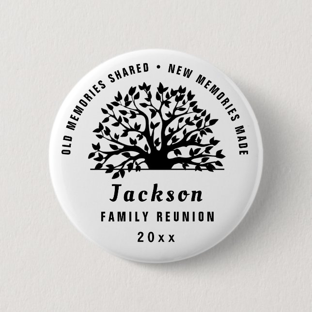 Family Tree Family Reunion Souvenir Gift Round 2 Inch Round Button (Front)