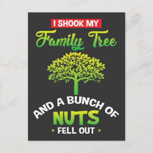 Family tree - funny family saying postcard