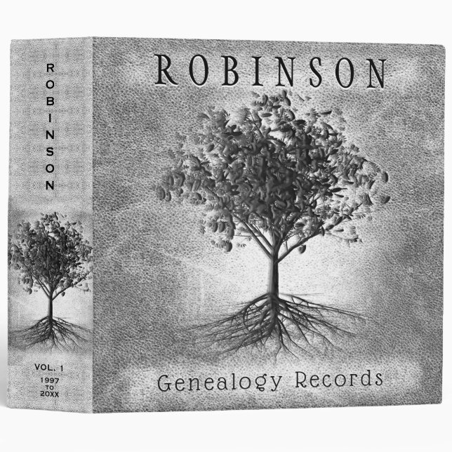 Family Tree Généalogie Grey Album 3 Classeur annea (Devant/Côté)