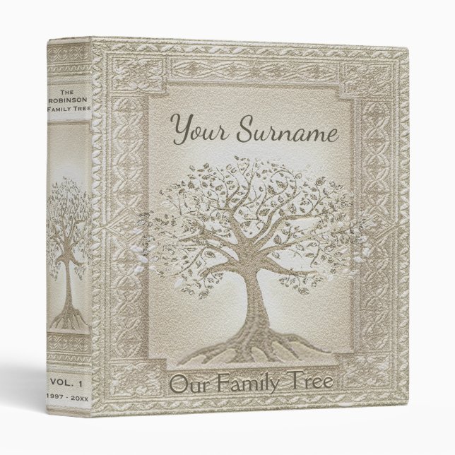 Family Tree Genealogy Album Binder (Front/Spine)