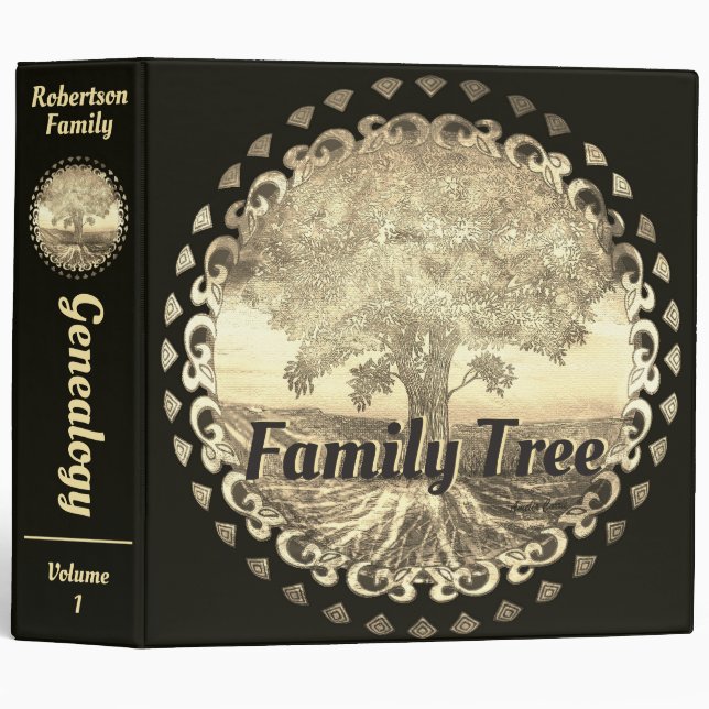 Family Tree Genealogy Binder (Front/Spine)