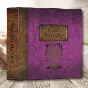 Family Tree Genealogy Faux Leather Binder
