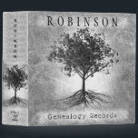 Family Tree Genealogy Grey Album 3 Ring Binder<br><div class="desc">A simple grey and silver album featuring a family tree design. Great gift for weddings,  anniversaries and more. Design by Amelia Carrie</div>