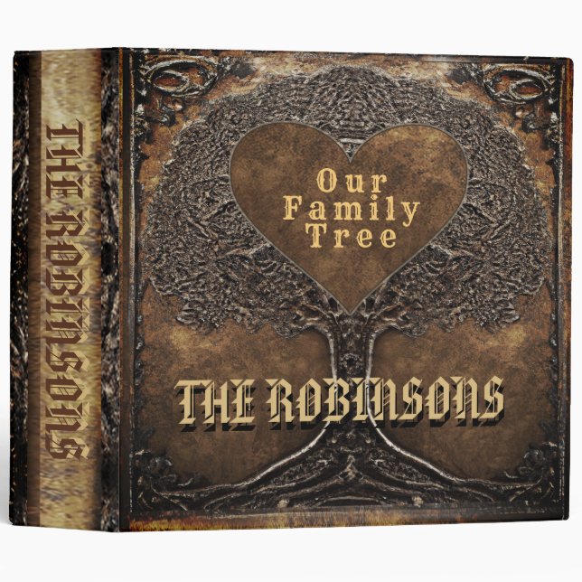Family Tree Genealogy Pedigree Binder (Front/Spine)