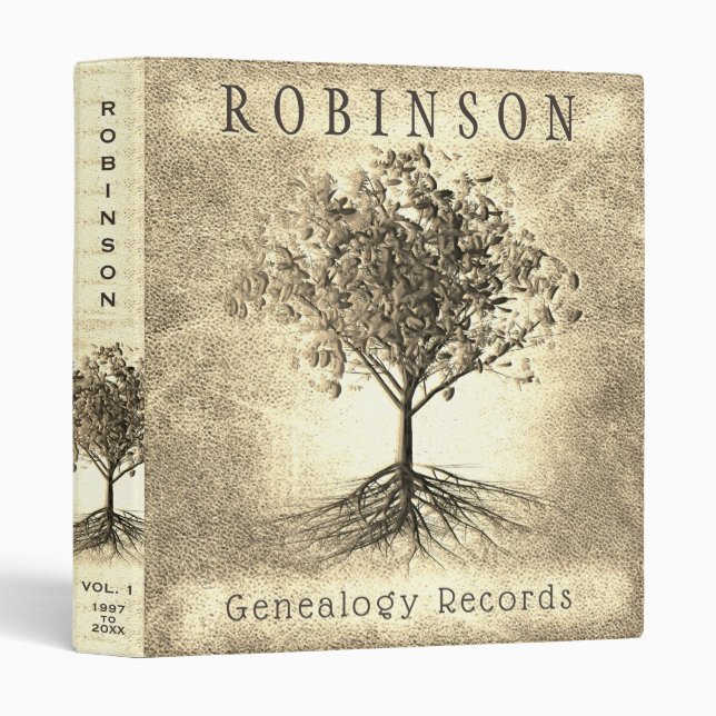 Family Tree Genealogy Records Album Binder (Front/Spine)