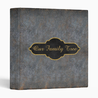 Family Tree Genealogy Rustic Antique Book Leather Binder