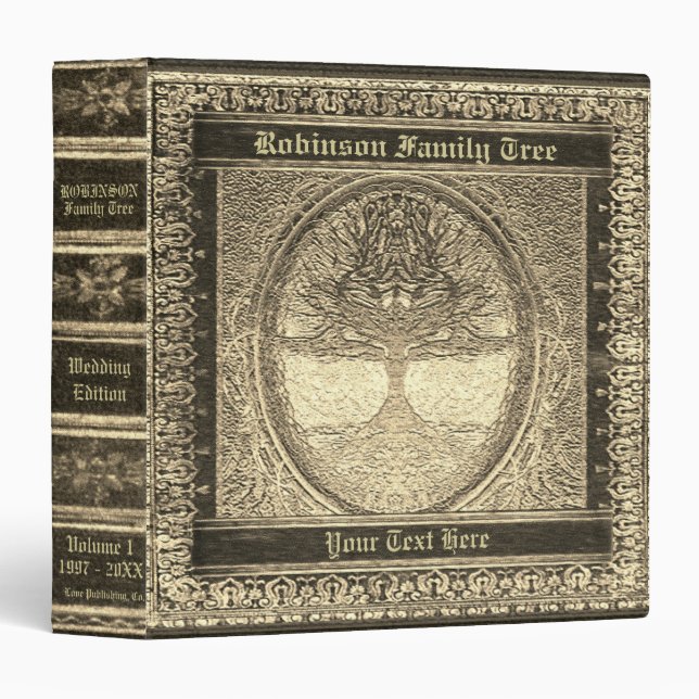 Family Tree | Gold Antique Looking Book Binder (Front/Spine)