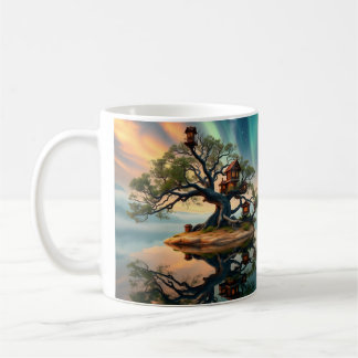 Family Tree House & Surfing Mouse Coffee Cup