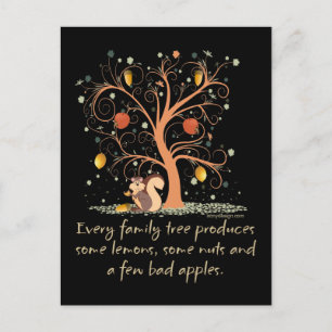 Family Tree Humour Postcard