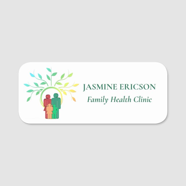 Family Tree Logo Name Tag (Front)
