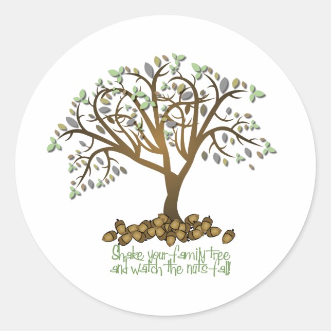 Family Tree Nuts Classic Round Sticker (Front)