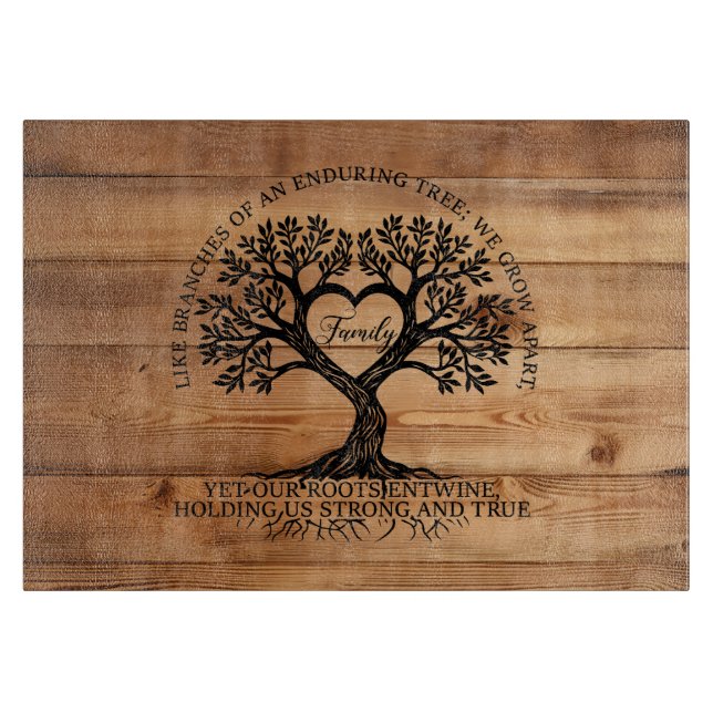Family Tree of Life Glass Cutting Board (Front)