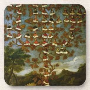 Family Tree of the Cornaro Family Coaster