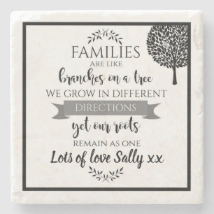 Family tree personalized gift Coaster