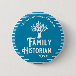 Family Tree Reunion Historian Genealogy 2 Inch Round Button