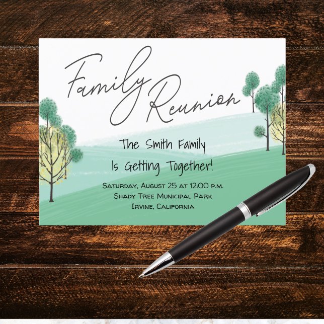 Family Tree Reunion  Postcard (Family Reunion Invitation - Time to celebrate and reconnect. )