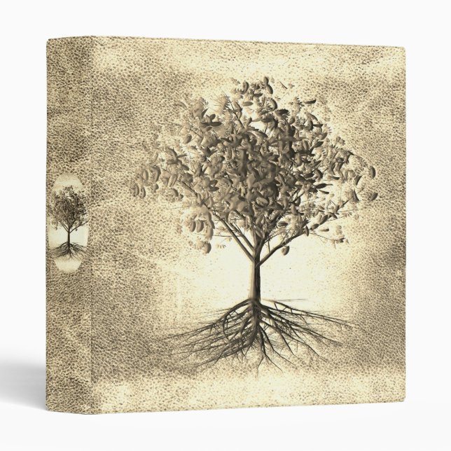 Family Tree Rustic Album 3 Ring Binder (Front/Spine)
