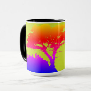 Family Tree Silhouette Photo Vintage Mug