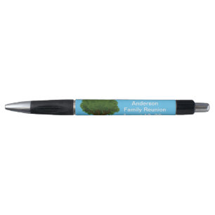 Family Tree Sky Blue White Family Reunion Souvenir Pen