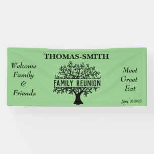 Family Tree Welcome Reunion Choose Colour Banner