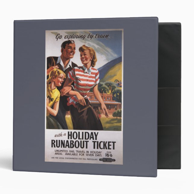 Family Trio on Holiday Runabout Savings Binder (Front/Inside)