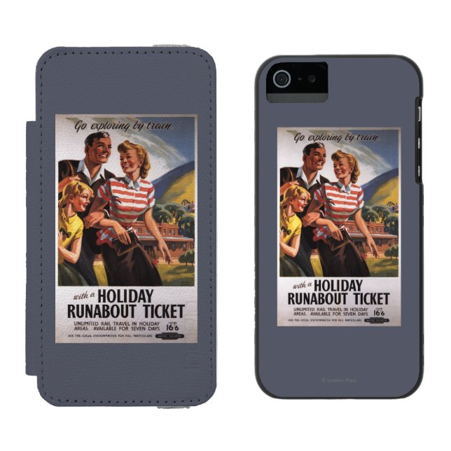 Family Trio on Holiday Runabout Savings Incipio iPhone Wallet Case (Side by Side)