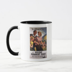 Family Trio on Holiday Runabout Savings Mug