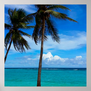 Family Trip Beach Vacation Guadeloupe Caribbean Poster