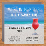 Family Trip Custom Beach Deep Ship Large Car Magnet<br><div class="desc">This design was created though digital art. It may be personalized in the area provide or customizing by choosing the click to customize further option and changing the name, initials or words. You may also change the text colour and style or delete the text for an image only design. Contact...</div>
