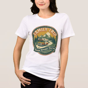 Family Trip Making Memories Together Vintage Campe Tri-Blend Shirt